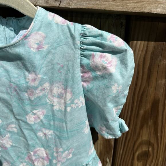 Vintage The Childrens Hour by‎ Jan Briggs Dress Girls Size 5 Puff Sleeve Floral - Picture 4 of 8